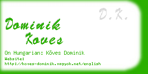 dominik koves business card